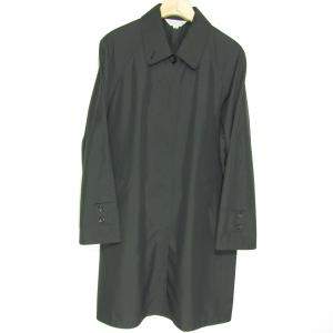 美品 スワローコート SWALLOW COAT レディース ステンカラーコート 9号 ゆったり スプリングコート ブラック ツバメコート 日本製