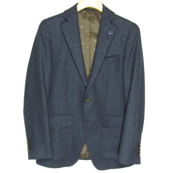 新品同様 オリヒカ ORIHICA メンズ ウールミックス ネイビー テーラード ジャケット SS ...