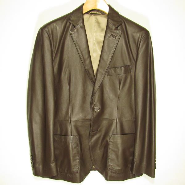 テイジンメンズショップ TEIJIN MEN'S SHOP メンズ レザー テーラード ジャケット ...