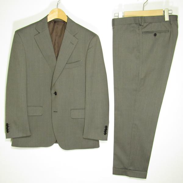 新品同様 スーツカンパニー THE SUIT COMPANY メンズ ヘリンボーン スーツ 165c...