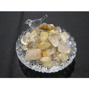 ルチルクォーツ(針入り水晶) さざれ(穴無し)...の詳細画像3