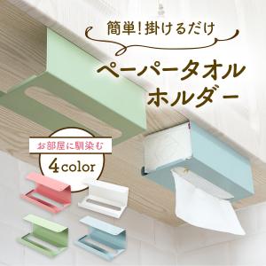ペーパータオルホルダー 壁掛け ペーパーホルダー ペーパータオル キッチン ペーパー ホルダー ケース タオル おしゃれ 北欧 吊り下げ 白 収納 吊り戸棚