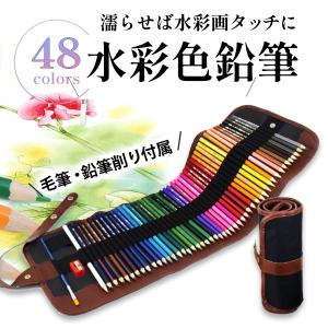水彩色鉛筆 色鉛筆セット 48色 セット 色鉛筆ケース