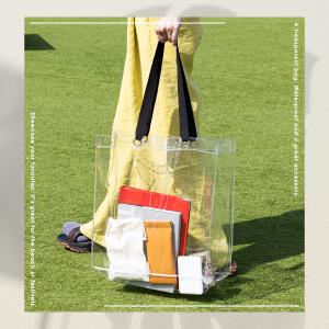 クリアバッグ 透明 ビニールバッグ トートバッ...の詳細画像3