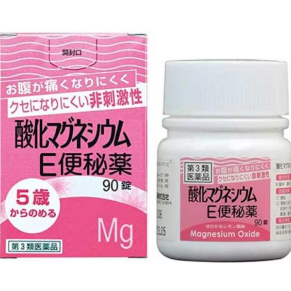 【第3類医薬品】健栄製薬 酸化マグネシウムE便秘薬(90錠)お腹が痛くなりにくく クセになりにくい ...