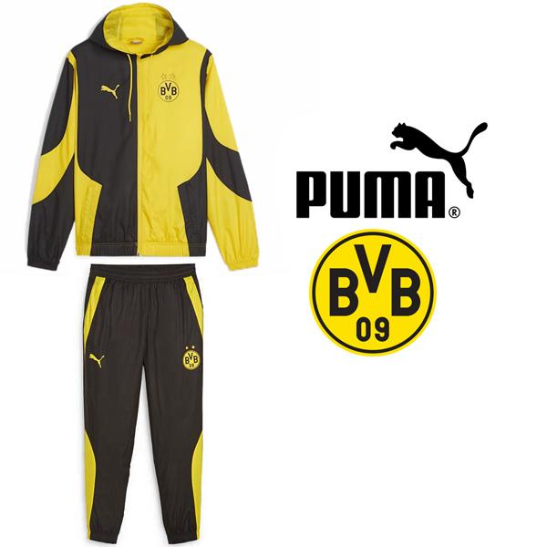 PUMAプーマBVB ボルシア ドルトムント2024プレマッチウーブンジャケット プレマッチウーブン...