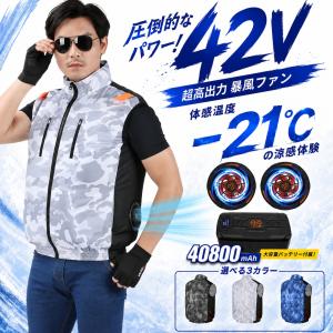 【42V高出力】空調作業服 ファン付きウェア 2...の商品画像