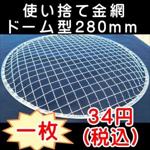 焼き網 BBQ 使い捨て網ドーム型280mm1枚の商品画像