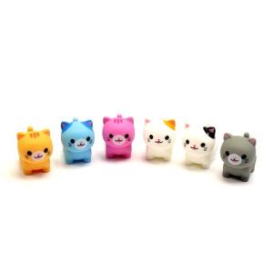 動物シリーズ ぷかぷかかわいい猫ちゃん 6種類1セット 猫フィギュア ビニール人形 お風呂遊び