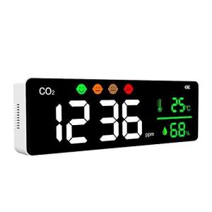 CO2検出器、多機能汚染テスターとセンサー、温度と湿度のリーダー用の空気品質モニター、ホームオフィスやさまざまな場面に適しています