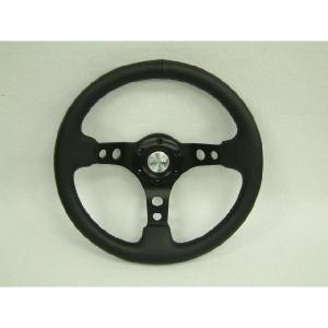 D1スペック ステアリング DEEP60 32.5Φ ブラックステッチ ホーンボタン