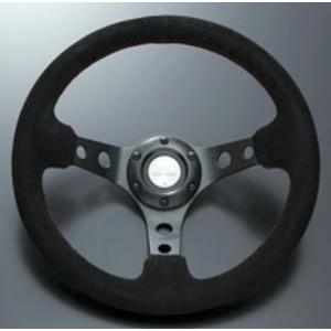 D1スペック ステアリング FLAT-R 33φ ブルーステッチ ホーンボタン