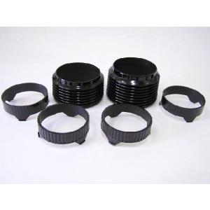 ビレットモデルボスカバー エナメル調ブラック スタンダード【HBC-02S