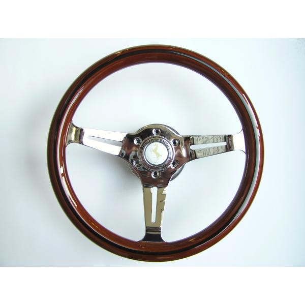 大特価品!高級ウッドハンドル ナルディタイプ 33パイ (ホーンボタン付属)【HK333】