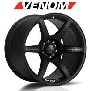 送料無料(沖縄離島除く)VENOM3(ベノム3) ホイール ローディスク18x10.5　-1　5x114.3 マットブラック1台分(4本セット)｜hkbsports