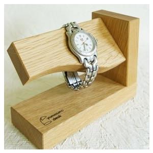 湯の里デスク　時間よとまれ　ナラ　インテリア　腕時計　スタンド