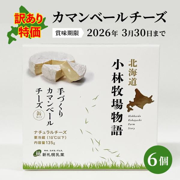 訳あり お買い得 特価 北海道 小林牧場物語 カマンベールチーズ135g×6個 セット売り 賞味期限...