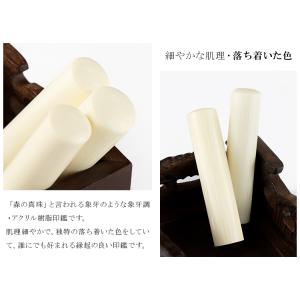 かわいい 女性 実印 印鑑 アクリル樹脂 象牙...の詳細画像1