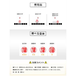 訂正印 6×6mm チタン 印鑑・はんこ/訂正...の詳細画像3