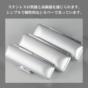 ステンレス調・訂正印印鑑ケース 2本収納印鑑ケ...の詳細画像1