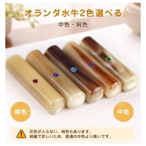 即納可 ラッピング無料! オランダ水牛印鑑 は...の詳細画像2