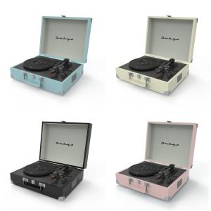 【10％OFF】ONKYO(オンキヨー)Bluetoothスピーカー内蔵ポータブルターンテーブル　4color