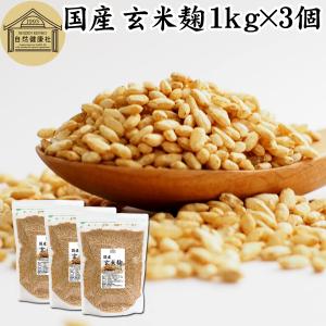 玄米麹 乾燥 1kg×3個 米糀 米こうじ 国産 玄米 100％ 無添加 業務用｜hl-labo