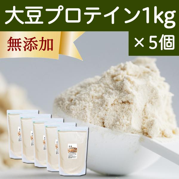 大豆プロテイン 1kg×5個 ソイ 大豆 プロテイン 無添加 女性 高齢者