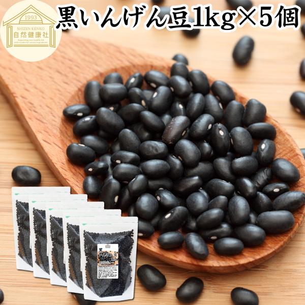 黒 いんげん豆 1kg×5個 ブラックタートル ブラックキドニー ビーンズ
