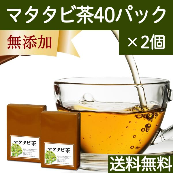 マタタビ茶 40パック×2個 またたび茶 ティーパック 無農薬 無添加