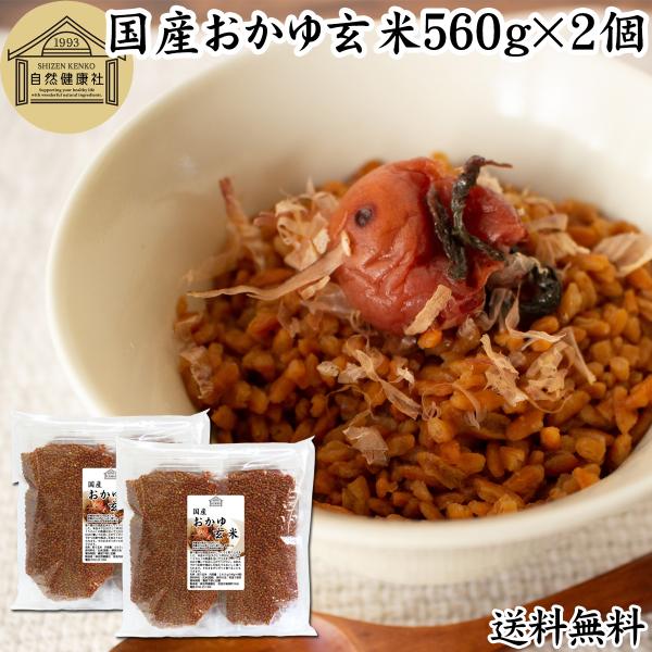 おかゆ玄米 560g×2個 玄米粥 玄米 おかゆ レトルト 無添加 国産 送料無料