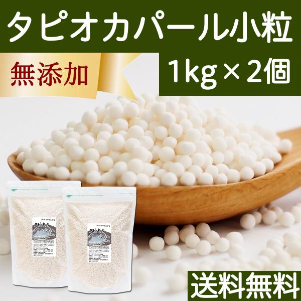 タピオカパール 小粒 1kg×2個 パールタピオカ ミニ 2mm 3mm 送料無料