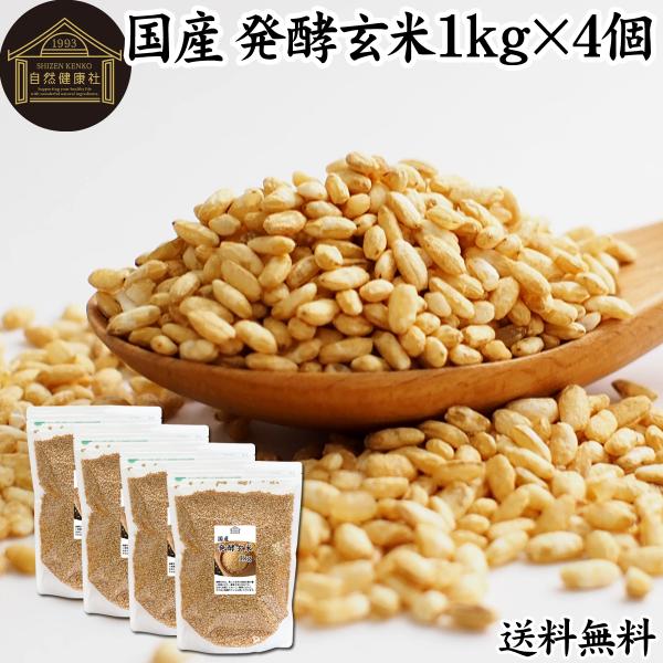 発酵玄米 1kg×4個 酵素玄米 玄米麹 酵素ご飯 炊飯器で手軽に 送料無料