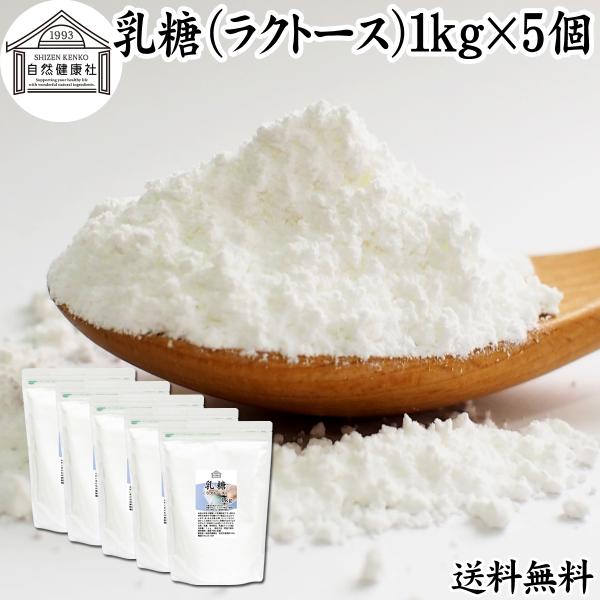 乳糖 1kg×5個 ラクトース オリゴ糖 粉末 無添加 100％ 送料無料