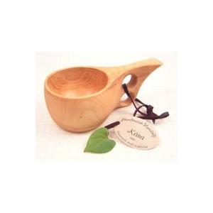 Kuksa ククサ 2つ穴 L マグカップ コップ 北欧 出産祝い 木製マグカップ 木製カップ 木製...