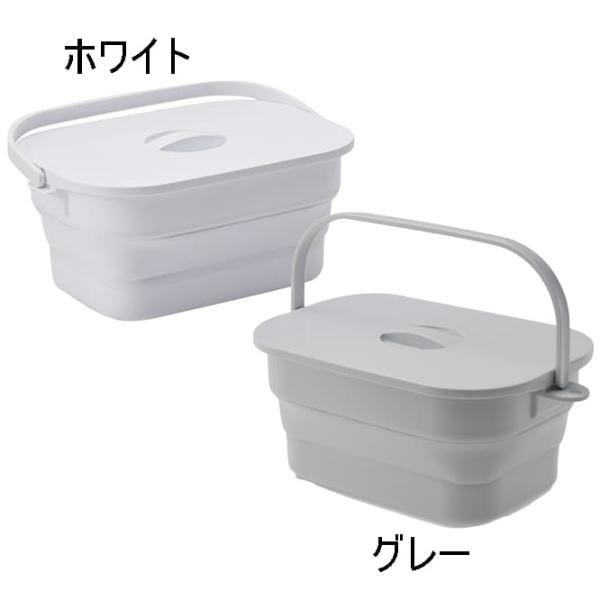 折りたためるつけ置き洗いバケツ 7L バケツ 掃除用具 折りたたみ 折り畳み 折りたたみ式 折りたた...