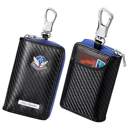 ブルーインパルス創設60周年記念 カーボンファイバーキーケース キーホルダー キー カギ 鍵 スマー...