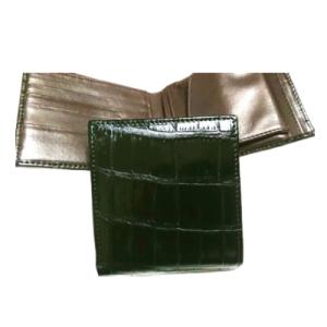 美品 SENNYU 新進工房 二つ折り財布 ヒマラヤクロコ クロコダイル 本革