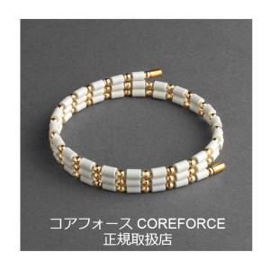 コアフォースループ ホワイト K18 50cm コアフォース 正規品 1年保証 ゴルフ 野球 スポーツ ネックレス ブレスレット 体幹 バランス