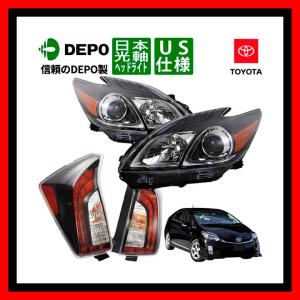 美品 プリウス ZVW30 LED ヘッドライト 右 右側 コイト 47-30 打刻二