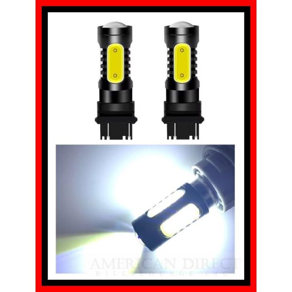 【計2個/プレミアムホワイト】汎用 3157 LED バルブ 7.5W アメ車 フォグ ランプ ライ...