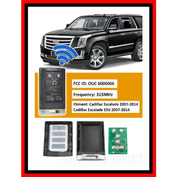 【激レア/6ボタン/キーレス/純正タイプ】07-14y キャデラック エスカレード GM 鍵 スペア...