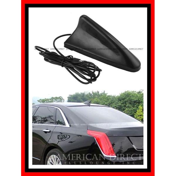 【ブラック/ケーブル付】汎用 ルーフ FM/AM ラジオ シャーク アンテナ アメ車 シボレー ハマ...