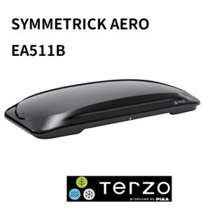 TERZO テルッツォ　ルーフボックス　SYMMETRICK AERO（シンメトリックエアロ）ブラック　EA511B　※個人宅不可