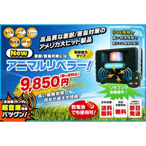 超音波などで害鳥 害獣対策 乾電池でも使用可 防水 野良猫イタチ鳩カラス鹿 猪ハクビシン鼠コウモリ Newアニマルリペラー(強力ハイグレードタイプ)RC132