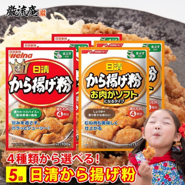 唐揚げ粉 からあげ粉 日清 から揚げ粉 送料無料 4種類 から 選べる 5袋 お肉がソフトになるタイ...