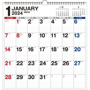 2024年 書き込み式シンプルカレンダー B3変型 おしゃれなスクエアタイプ 永岡書店の壁掛けカレンダー (K10) / 永｜hmv