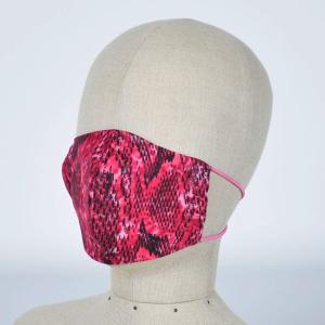 h.NAOTO Mサイズ 布マスク お洒落マスク ピンク 蛇柄 ゴシック ロリータ Pink Snake Mask Wear / M