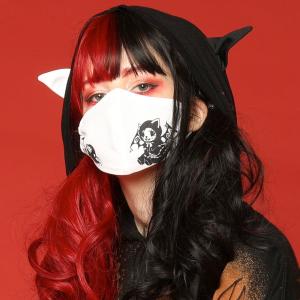 h.NAOTO 布マスク お洒落マスク アングリー ゴシック ゴスロリ DEVIL ANGRY ＆ KOUMORITA MASK WEAR