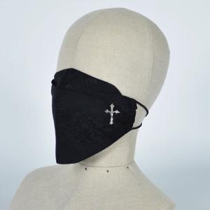 h.NAOTO お洒落マスク 立体マスク Mサイズ  十字架 ゴシック パンク モード Cross MOUTH SHIELD / M